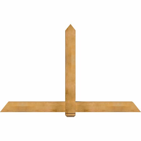 Ekena Millwork Eugene Rough Sawn Timber Gable Bracket, Western Red Cedar, 84"W x 53"H x 6"D x 6"F, 15/12 Pitch GBW084X53X0606EUG00RWR